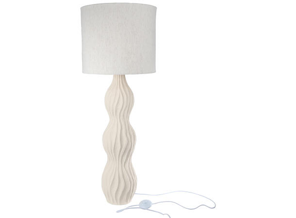 Lampe beige keramikk linskjerm 28x123cm Pære: E27 
