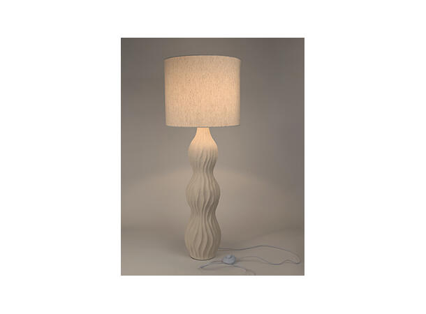 Lampe beige keramikk linskjerm 28x123cm Pære: E27 