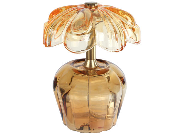 Lampe palme LED glass 11x11x15cm 4ass Forpakning: 12stk 