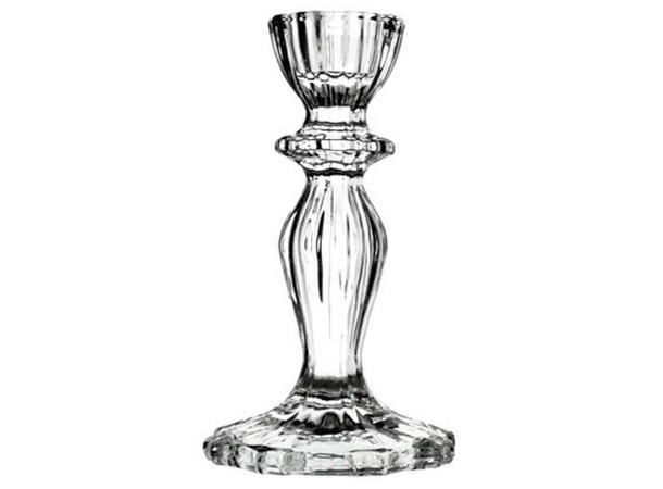 Lysestake klart mønstret glass 9x16cm Verrerie 