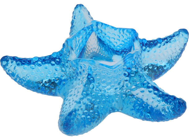 Lysestake sjøstjerne glass 13,5x4cm 4ass 