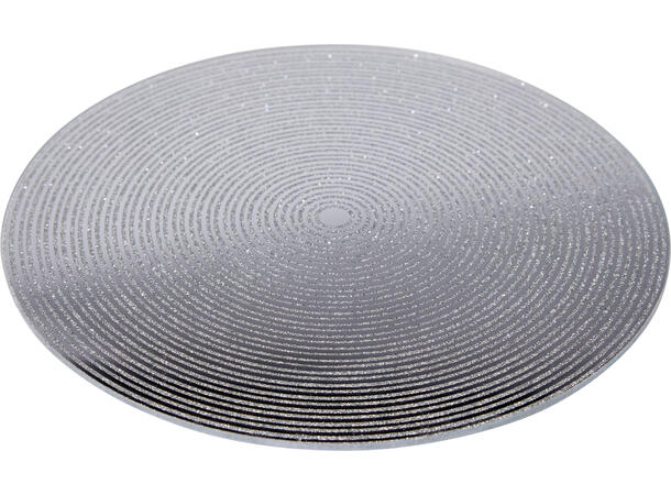 Lysfat sølv speil m/glitter 20cm Display 8 stk 