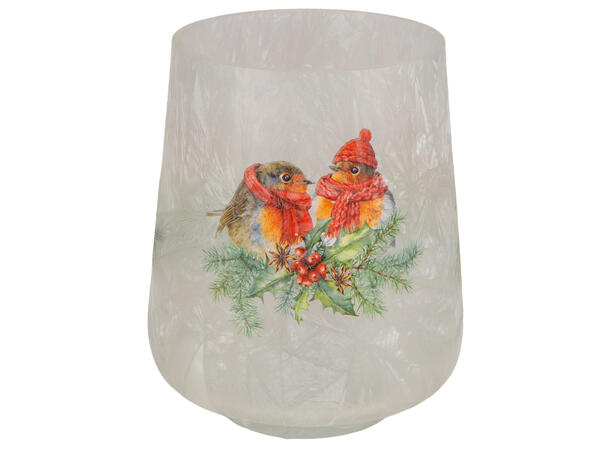 Lysglass frostet Dompapp 10x12,5cm 