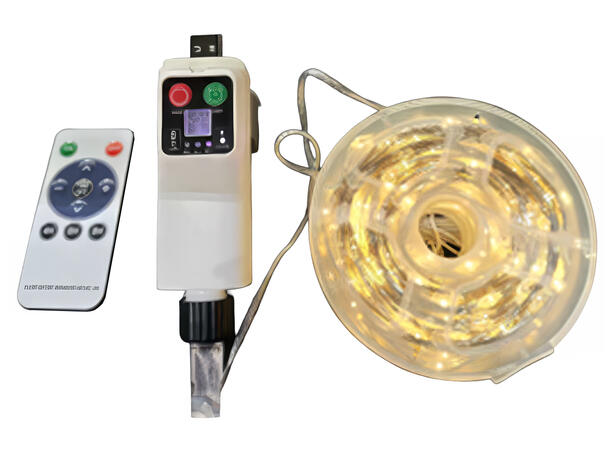 Lyslenke 500 LED 50m USB oppladbar 