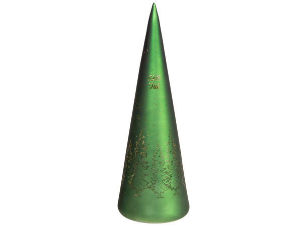 Lyslykt LED God Jul tre grøn kjegle 30cm Batteri: AAAx3 T: 6/18t 20LED 