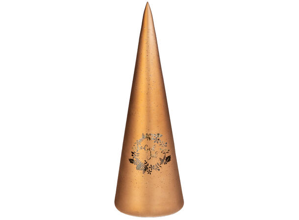 Lyslykt LED Julekrans brun kjegle 30cm Batteri: AAAx3 T: 6/18t 20LED 