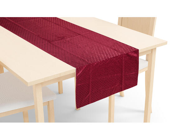 Løper burg diamantprint fløyel 45x150cm Velurpolyester 