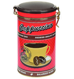 Metallboks Cappuccino d:11x18,5cm Næringsmiddelsgodkjent
