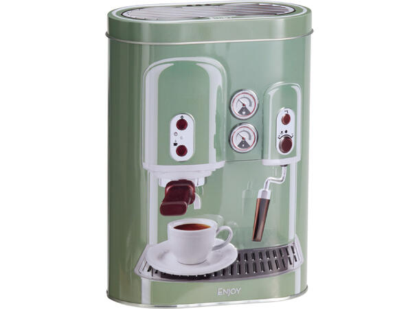 Metallboks kaffe/te 13,5x7,5x19cm 3ass 