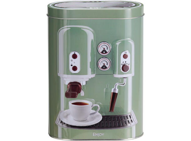 Metallboks kaffe/te 13,5x7,5x19cm 3ass 