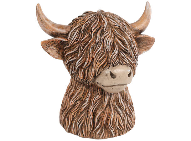 Moskus sparebøsse brun polystone 11x12cm 