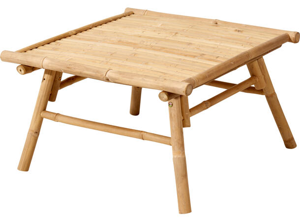 Møbelsett bambus bord/stol/benk krem 4 deler 