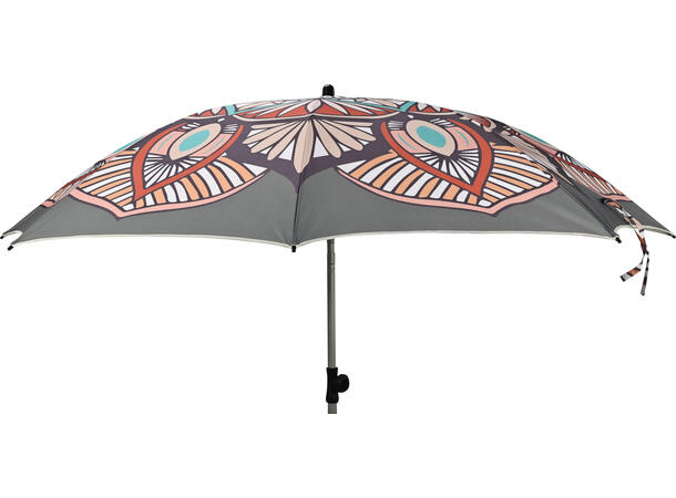 Parasoll grålig mandalamønster 200x215cm 