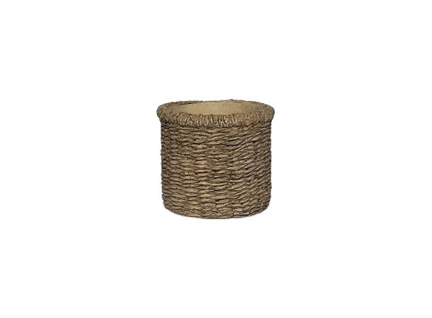 Potte beige sement 14x14x12 cm 