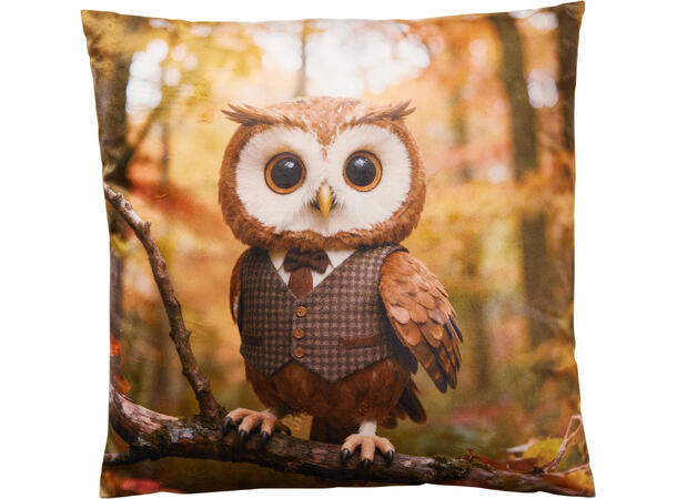 Pute hipster dyr skog 40x40cm 4ass Velurpolyester 
