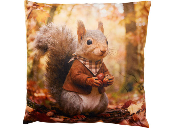 Pute hipster dyr skog 40x40cm 4ass Velurpolyester 