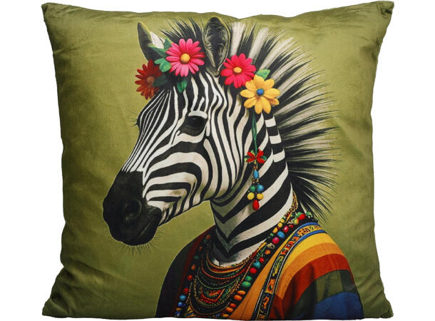 Pute hipster sebra,løve etc 45x45cm 4ass 