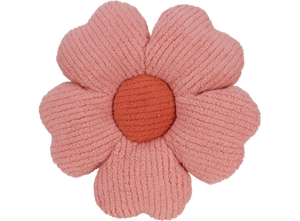 Pute hvit rosa lilla blomster 38cm 3asx Med polyesterfyll 