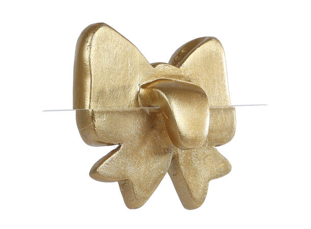 Pynt til potte sløyfe gull 5,5cm 2ass Forpk 24stk Polystone 