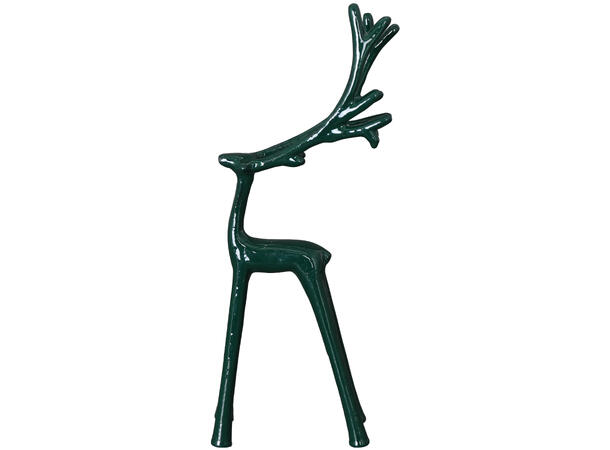 Reinsdyr grønn metall 11x5x27cm 