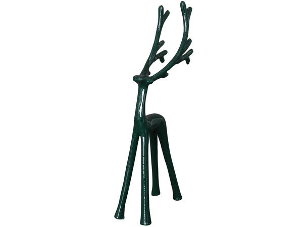 Reinsdyr grønn metall 11x5x27cm 