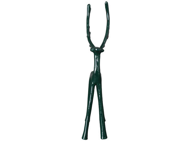 Reinsdyr grønn metall 11x5x27cm 
