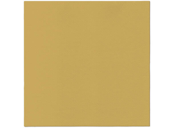 Serviett Airlaid middag Ensfarget gull Middagsserviett 12 stk 3-lags 40x40cm 