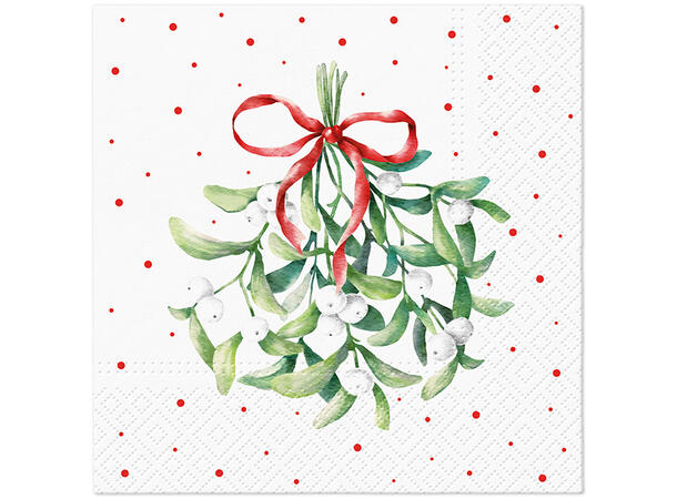 Serviett Magisk misteltein Lunsjserviett 20 stk 3-lags 33x33cm 