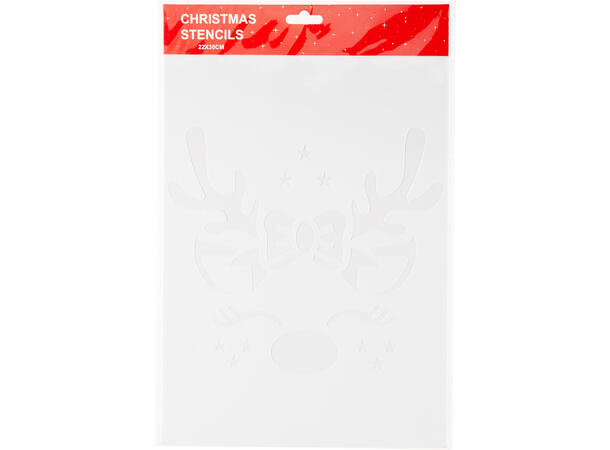 Sjablong sticker vindu jul 22x30cm 12ass 24 stk i pose m/bakcard 