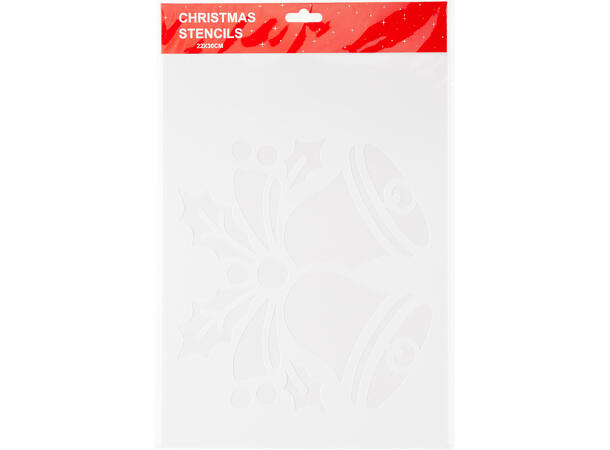 Sjablong sticker vindu jul 22x30cm 12ass 24 stk i pose m/bakcard 