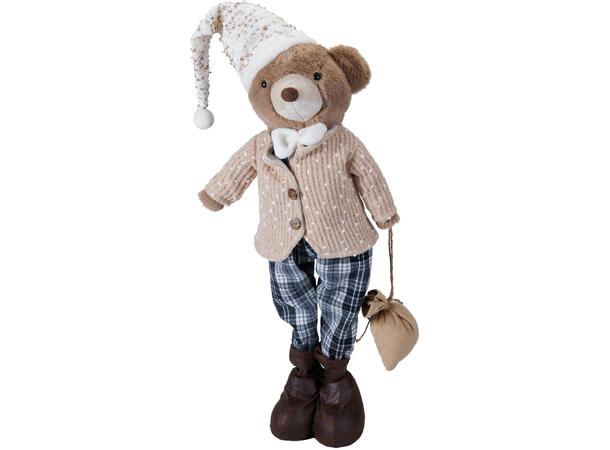 Skogsdyr stående beige 62cm 3ass Forpk 9stk Polyester/Bomull Sand 
