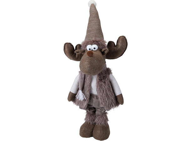 Skogsdyr stående beige 62cm 3ass Forpk 9stk Polyester/Bomull Sand 