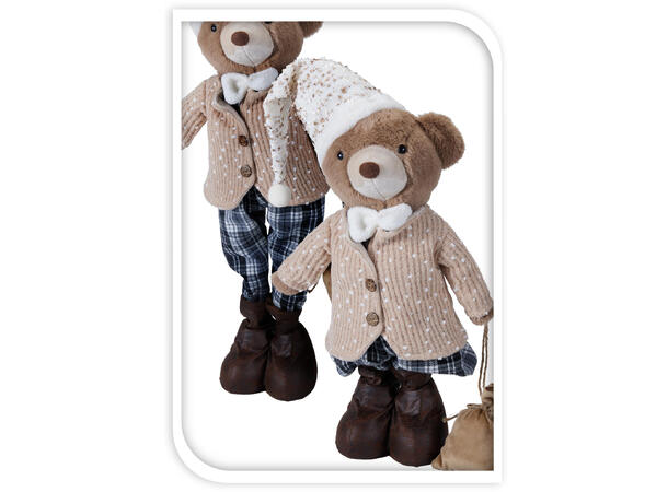 Skogsdyr stående beige 62cm 3ass Forpk 9stk Polyester/Bomull Sand 