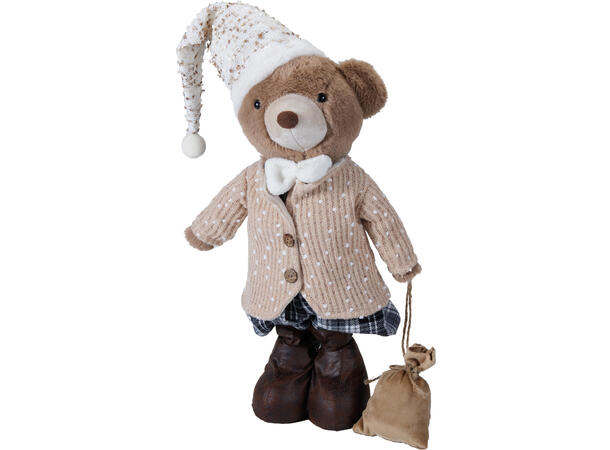 Skogsdyr stående beige 62cm 3ass Polyester/Bomull Sand 