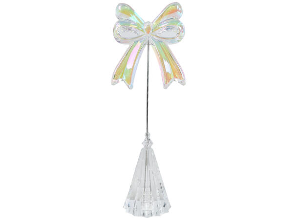 Sløyfe akryl m/pinne 8x4,5x18cm 3ass 