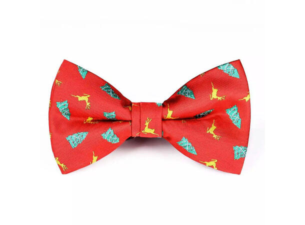 Sløyfe rød m/juletre voksen Pakket i gaveeske 