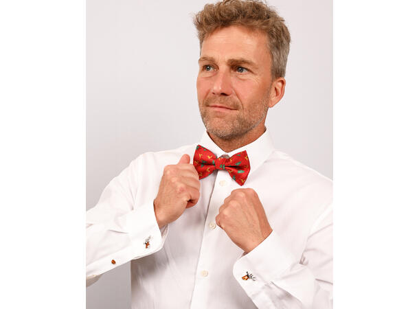 Sløyfe rød m/juletre voksen Pakket i gaveeske 