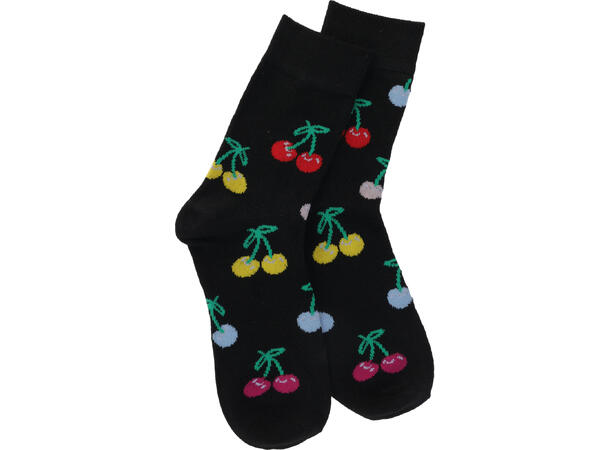 Sokk for damer polyester l:32cm 8ass Pakket i display 48 par. 