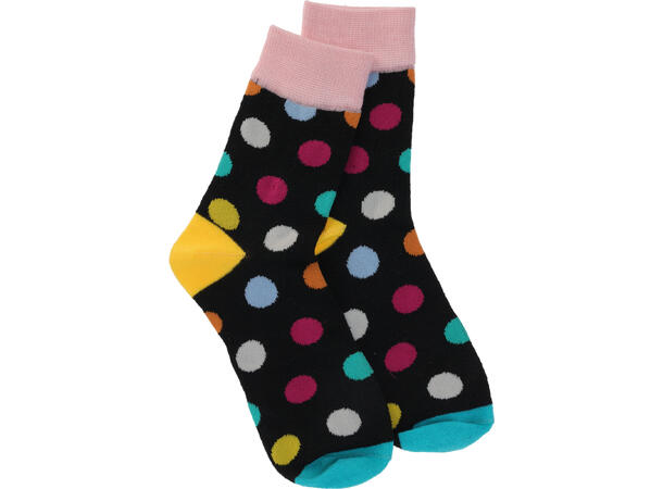 Sokk for damer polyester l:32cm 8ass Pakket i display 48 par. 