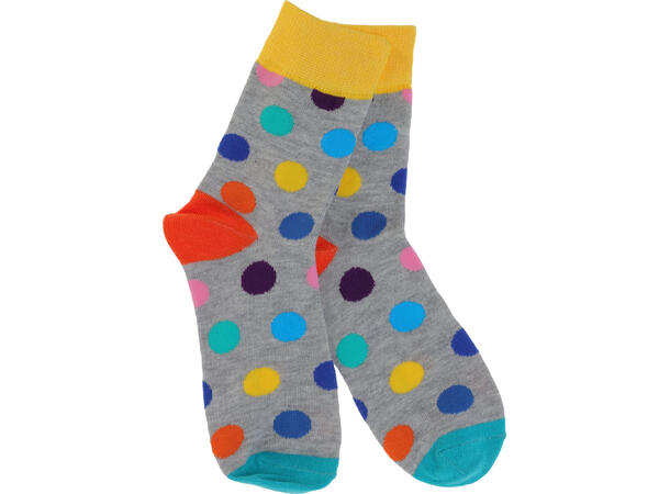 Sokk for damer polyester l:32cm 8ass Pakket i display 48 par. 