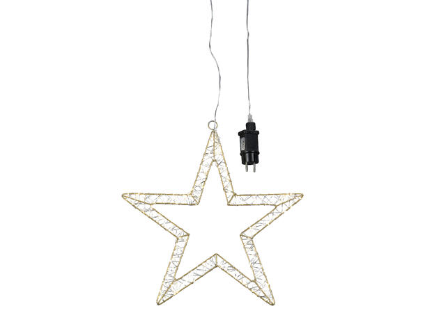 Stjerne champagne metall m/200 LED 37cm Både ute- og innendørs 