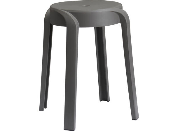 Stol stablebar lys grå PP 34x45cm UV-beskyttet 