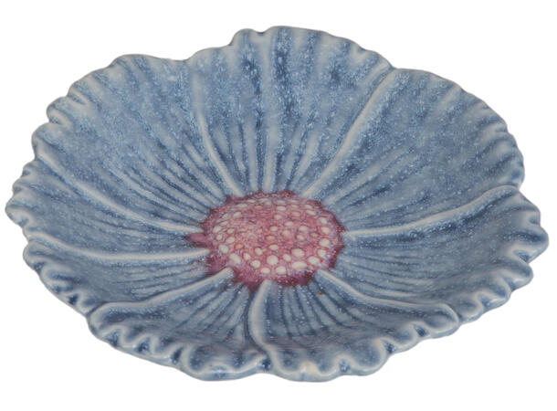 Tallerken blomst keramikk 15x2,3cm 4ass Forpk 4stk 