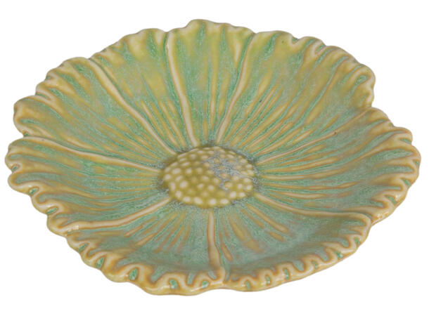 Tallerken blomst keramikk 15x2,3cm 4ass Forpk 4stk 