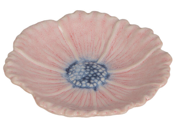 Tallerken blomst keramikk 15x2,3cm 4ass Forpk 4stk 