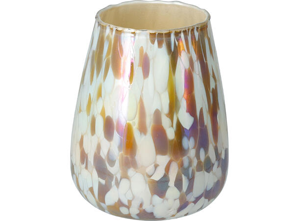 Telysholder brunt tigermønster 12x13cm 