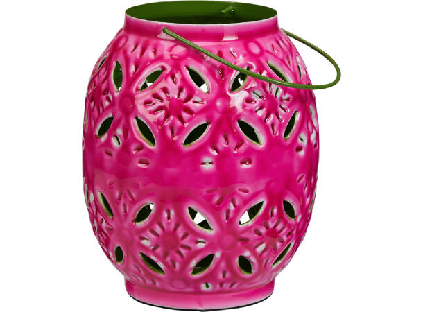 Telyslykt metall 17x15x18cm 4ass Forpk 12stk 