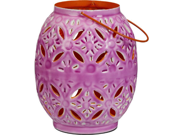 Telyslykt metall 17x15x18cm 4ass Forpk 12stk 