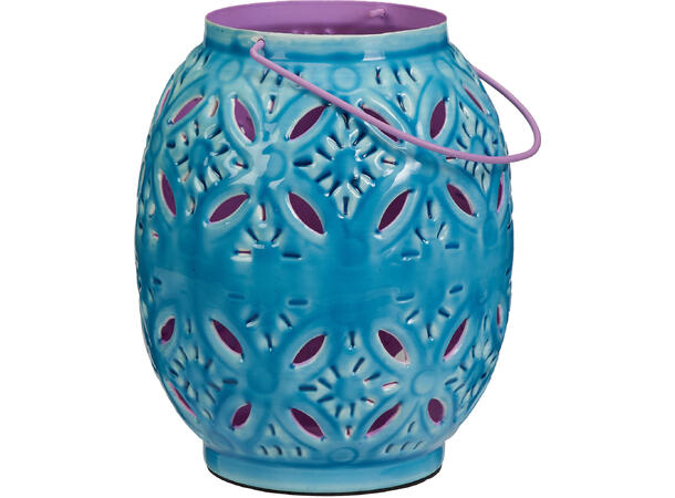 Telyslykt metall 17x15x18cm 4ass Forpk 12stk 