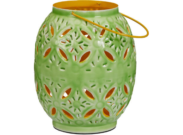 Telyslykt metall 17x15x18cm 4ass 